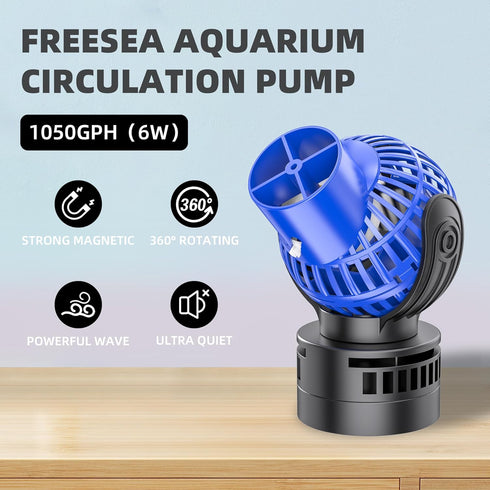 1050 GPH Aquarium Circulation Pump Wave Maker Power Head with magnetic mount Suction Blue