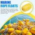 SILANON Marine Rope Floats, 4/6pcs Crab Trap Buoy Fishing Marker Buoys, Yellow Oval Water Floats