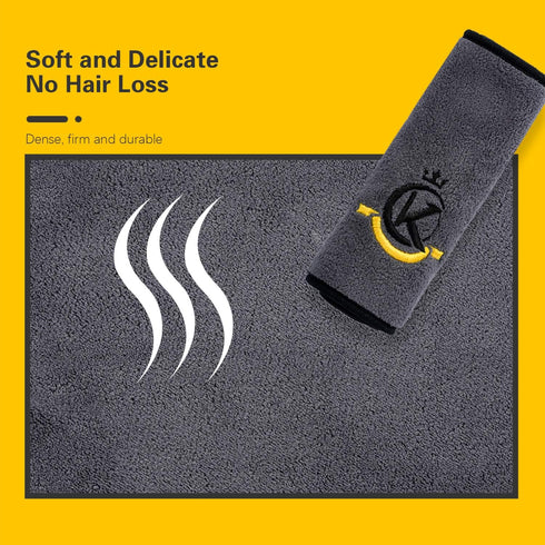 KONLLEN Billiards Cue Towel, 100% Cotton Black 8-Ball Pool Cue Cleaning Set with Maintenance Accessories