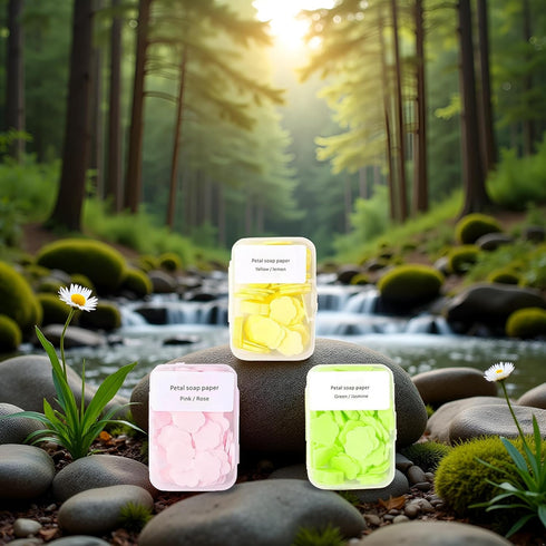 Jinshining 300pcs Portable Hand Washing Soap Sheets, Scented Mini Soap Sheets, Paper Soap for Travel,Disposable Soluble