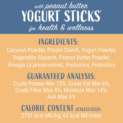 Yogurt Sticks, Prebiotic & Probiotics, Protein Rich, Lactose Free, Gluten Free, 5 pieces, Peanut Butter Flavor