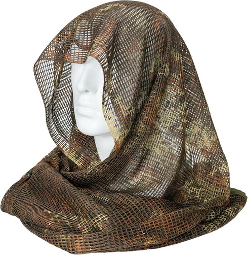 LOOGU Tactical Mesh Net Camo Scarf, Camouflage Netting for Wargame, Sports & Outdoor Activities