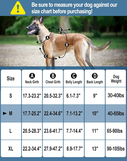 PETNANNY Tactical Dog Harness, Woodland Camo M, No Pull ESA Dog Vest for Medium Large Dogs, Emotional Support, Molle