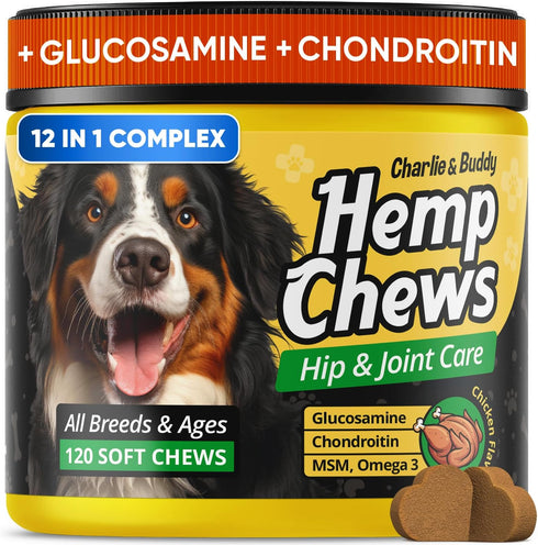 Glucosamine for Dogs - Hmp Calming Chews with Glucosamine & Chondroitin -