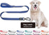 KZV5048-15S 4" Long Reflective Heavy Duty Click Lock Hook Leash with Locking Carabiner Clip - Blue