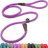Fida Durable Slip Lead Dog Loop Leash, 6 FT x 1/2" Heavy Duty Comfortable Rope for Large Medium Dogs, Purple