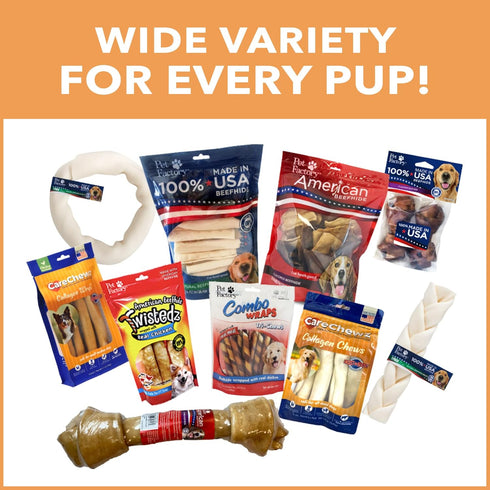 Pet Factory CareChewz Collagen +Plus 9" Rovers Dog Chew Treats, Chicken Flavor, 3 Count