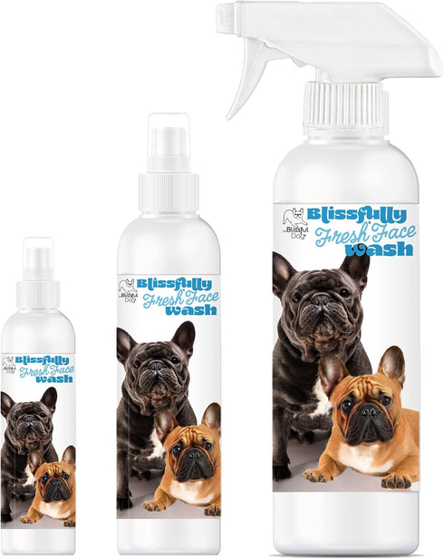 The Blissful Dog Blissfully Fresh Face Wash - Cleans Facial Folds and Wrinkles, 4-Ounce for French Bulldog