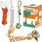 Spring Pole Dog Rope Toys - Interactive Tug of War Toy with Big Spring Pole Kit & 2 Strong Rope Toys, 16ft Rope
