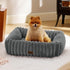 Bedsure Cute Dog Bed for Small Medium Dogs, Washable Furry Puppy Beds, Rectangle Orthopedic Corduroy Fleece,