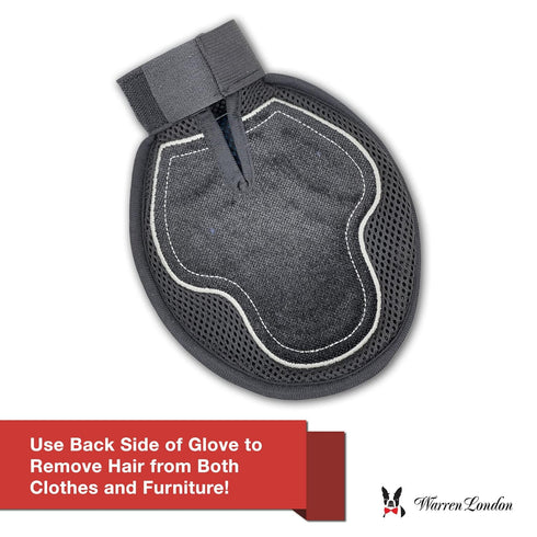 Warren London 2in1 Pet Grooming Glove for Dogs & Cats, Reversible Design Pet Brush with Smooth Side for Fur Removal