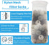 ZCONIEY Large Aquarium Filter Bags, 7" Opening x 17" Long Nylon Filter Socks, 75 Micron Felt Filtration, 2 Pack