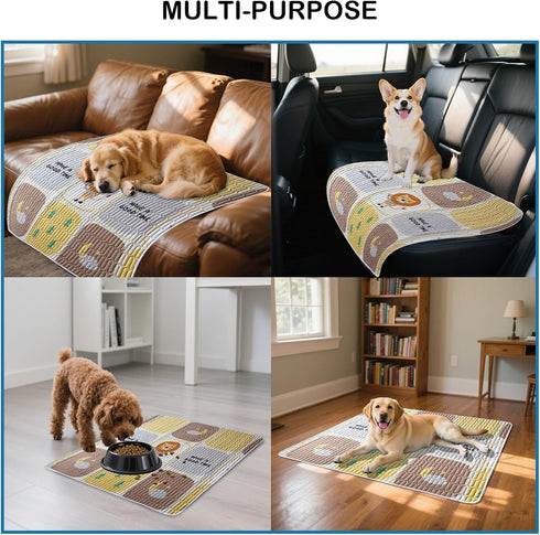 YYVULOON 4 Clips,39"x39",2-Pack,Quick-Absorbent 36" 4-Panel Washable Pee Pads with Leakproof Non-Slip Reusable