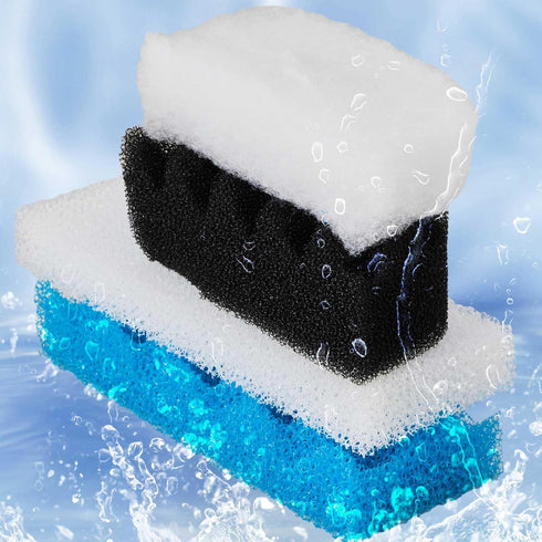 18 206/207 Set, Threlaco Pcs Compatible with Fluval Aquarium Filters Sponge Including Foam Pad, Water Polishing Pad