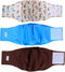 Teamoy Reusable Wrap Diapers for Male Dogs - Washable Puppy Belly Band Pack of 3 (L1, 16"-20" Waist, Light Blue, Dogs,