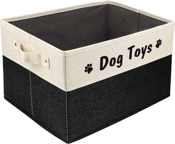 PET ARTIST Foldable Dog Toy Bin - Collapsible Storage Box for Dog Toys Accessories for Medium Pet Toys, Dog Coat