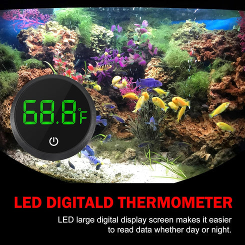 4pcs 0.9F ACEIRMC Fish Tank Digital Thermometer Accurate LED Display to Tank Thermometer Aquarium Temperature