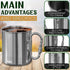 Stainless Steel Mug with Handle, 13.5Oz Coffee Camping Mug with Carabiner for Outdoor Gear
