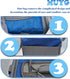 Cat Carrier, Soft Collapsible Travel Carrier for Small Medium Cats Dogs Puppies Under 15 Lbs (Greyblue)
