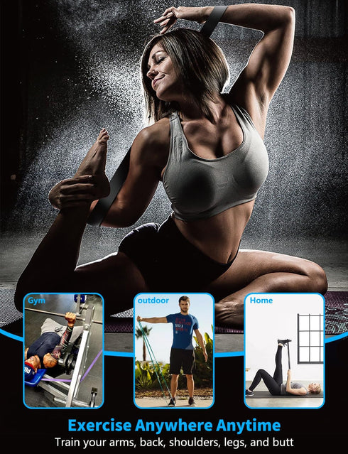 WHATAFIT Resistance Bands, Heavy Duty Exercise Bands for Men and Women, Strength Training Home Gym