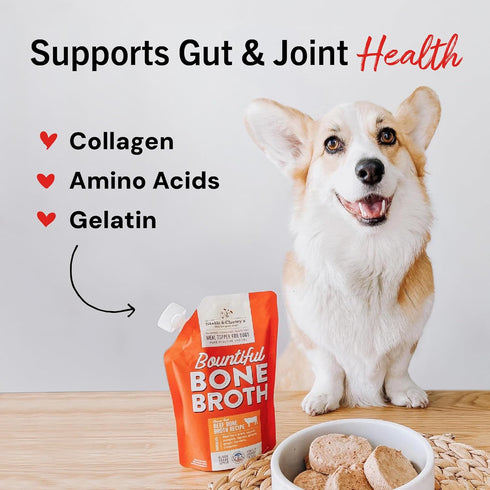 16 Oz Stella & Chewy's Human-Grade Grass-Fed Beef Bone Broth for Dogs - Joint & Gut Health Liquid Food Topper
