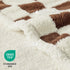 Lesure Waterproof Dog Blanket for Large Dogs, Washable Double-Sided Blanket with Warm Jacquard Shag, Brown