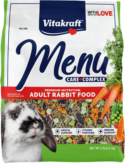 Vitakraft Menu Premium Rabbit Food - Alfalfa Pellets Blend - Vitamin and
