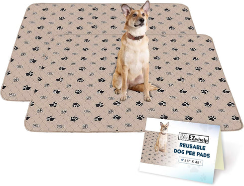 EZwhelp Reusable Dog Pee Pads, Washable Waterproof Mats for Potty Training or