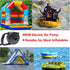 4 Nozzles 300W BOMPOW Electric Pump for Inflatables with Air Mattress Pump Inflator/Deflator, Queen/King Size Pool Air