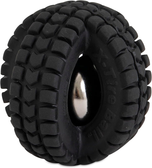 Pet Qwerks X-Tire Ball Dog Toy - Jingle Interactive Chew Toy, Small