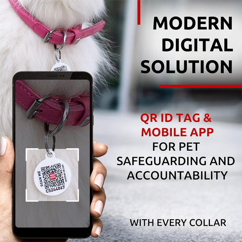 WAUDOG Ultra Soft Rolled Leather Dog Collar for Small Medium Large Dogs - Soft Padded Collars for Male and Female