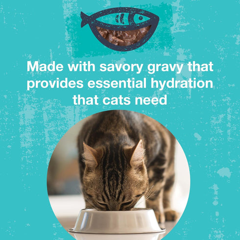Pet Food Poké Bowl Cat Variety Pack, Wet Cat Food in Gravy - 5 Flavors - 3 oz Pouches, Pack of 12