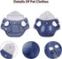 SILD Pet Clothes Cool Blue Denim Jacket for Small Medium Dogs - Vintage Washed Lapel Vests Hoodies
