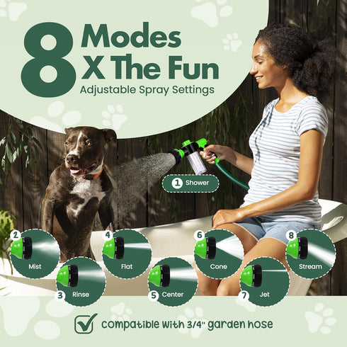 Soap & Shampoo Dispenser for Pet Wash and Garden Hose Sprayer Nozzle