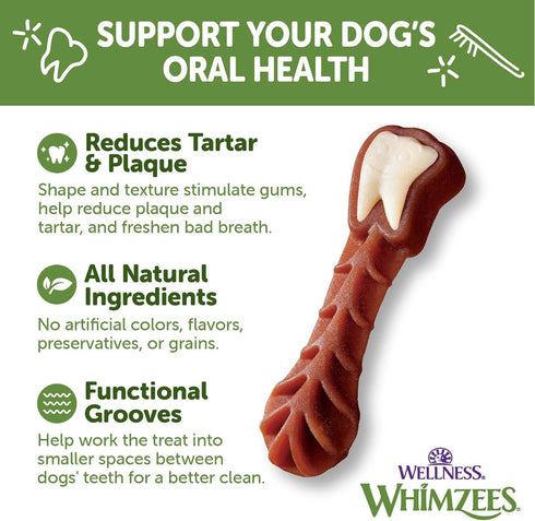WHIMZEES by Wellness Value Box 24 Count | Long Lasting Natural Grain Free Dog Chews for Dogs 40-60 Lbs