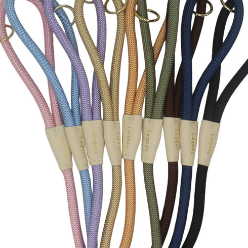 Lobster Snap Pet Leash 5FT, Strong Nylon Rope Dog Leash for All Breeds (Gold, 5ft *10mm)