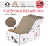 5 Packs in 1 Cat Scratch Pad with Box, Reversible Durable Cardboard Scratcher for Cats to Rest and Grind Claws