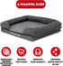 The Dog’s Bed Orthopedic Small Plush Grey Dog Bed, Memory Foam for Pain Relief, Waterproof Washable Cover