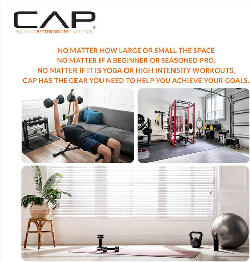 3/4 CAP Puzzle Exercise Mats | Thick EVA Interlocking Foam Tiles for Home Gym Flooring | Multiple Options