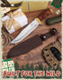 Mossy Oak 14-inch Bowie Knife - Full-tang Fixed Blade, Wood Handle Hunting Knife with Leather Sheath for Camping,