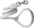 Dogs My Love 4ft Long Round Genuine Rolled Leather Dog Leash, White (Large: 1/2")
