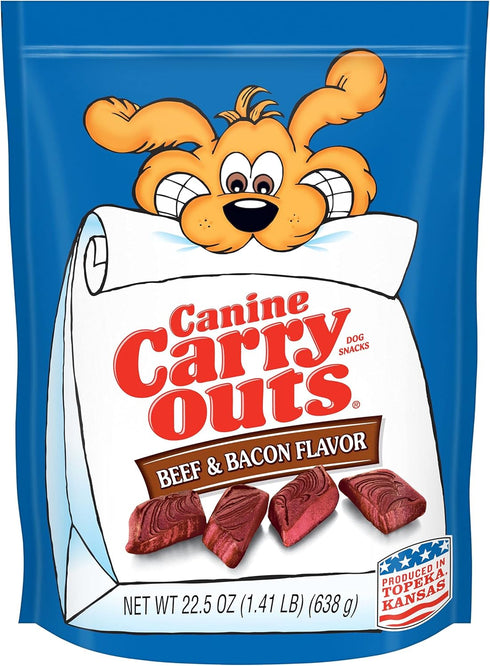 Canine Carry Outs Dog Treats, Beef & Bacon Flavor, 22.5 Ounce (Pack