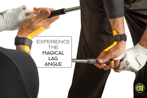 Golf Swing Training Aids - Lag Trainer and Flat Wrist Trainer for Chipping, Slice, Full Swing