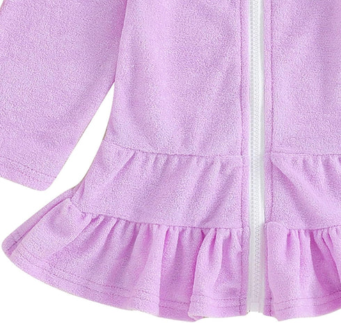 KAGAYD Toddler Girls Beach Cover-Up Dress with Tassels and Pompoms