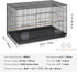 VEVOR 30 Inch Flight Bird Cage, Stackable with Slide-Out Tray, Small Parrots Birdcage for Cockatiels and Budgies