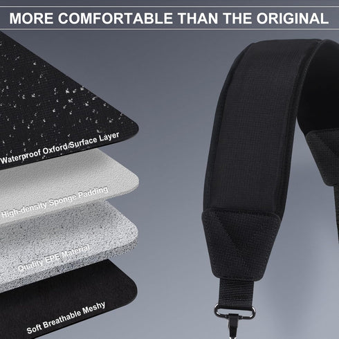 Golf Bag Shoulder Strap, Single Padded Adjustable Straps for Universal Replacement