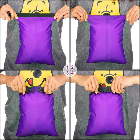 Waterproof Dry Bag Set, 15L+8L+5L+4L+3L+2L Lightweight Sacks with Long Adjustable Shoulder Strap for Kayaking, Rafting,