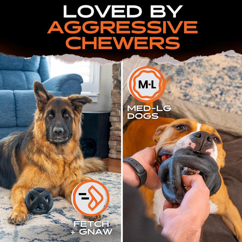 K9 5.5 Monster Ultra Durable Dog Ball - Lifetime Guaranteed - Tough, Heavy Duty Dog Toy for Aggressive Chewers - Safe