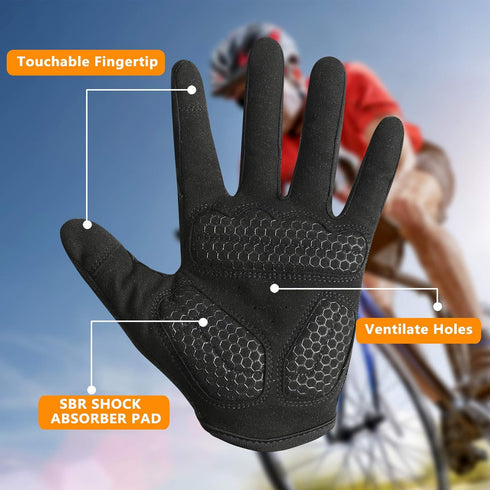 Full Fingers Workout Gloves for Women & Men - Gym Gloves with Extra Grip Foam Padding & Anti-Slip for Fitness, Training