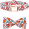 Rugby Dog Collar with Flower Bows, Adjustable Bowtie Pet Collar for X-Small Dogs